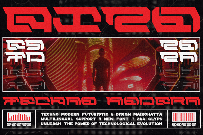 Bizo - Techno Modern Font