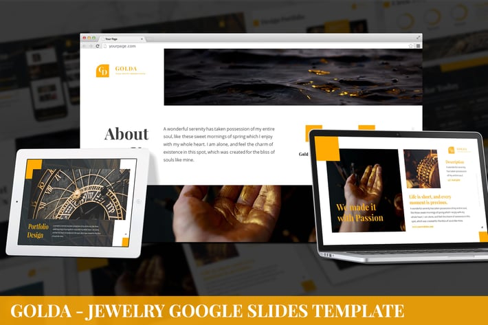Golda - Jewelry Google Slides Template