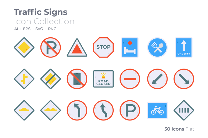 Traffic Signs Color Icon