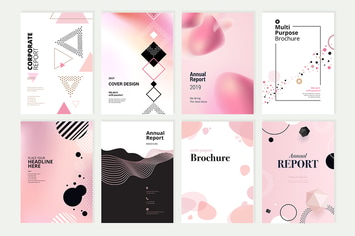 Beauty brochure, annual report, cover designs