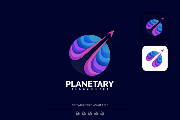 Planetary Gradient Colorful Logo