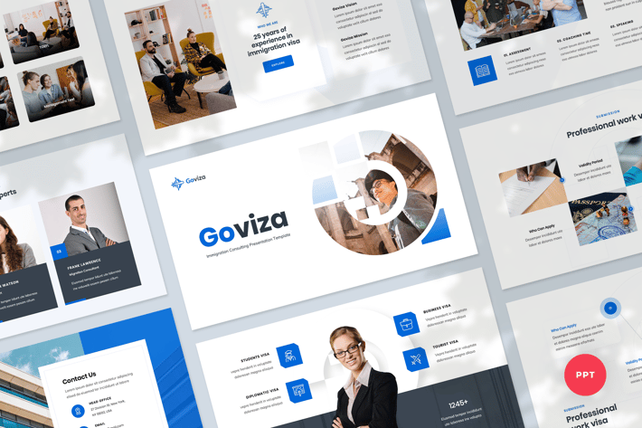 Immigration Consulting Service PowerPoint Template
