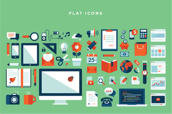 Set of Flat Design Icons