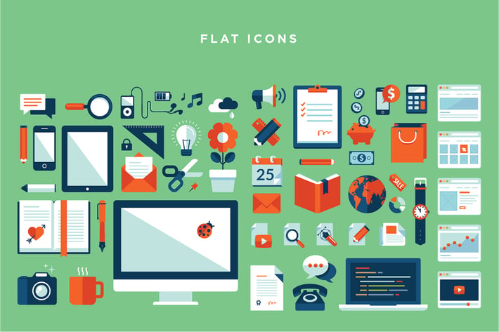 Set of Flat Design Icons