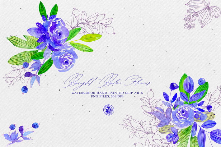 Bright Blue Flowers