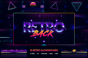 80s Retro Backgrounds vol.1