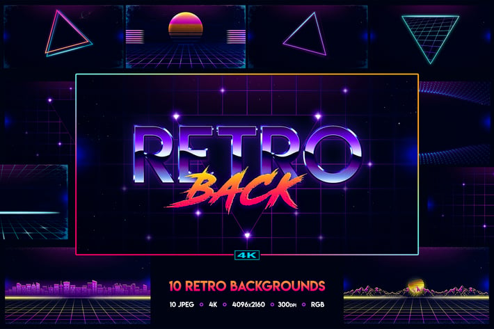 80s Retro Backgrounds vol.1
