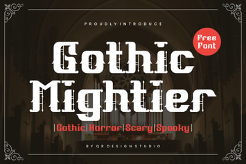 Gothic Mightier - Metal Font