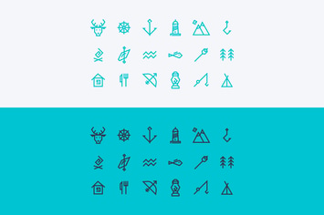 vector icons set about travel and tourism