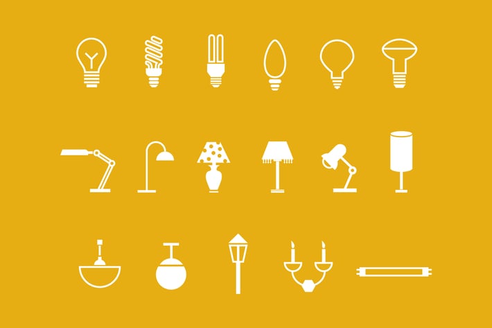 18 Lamp and Light Icons