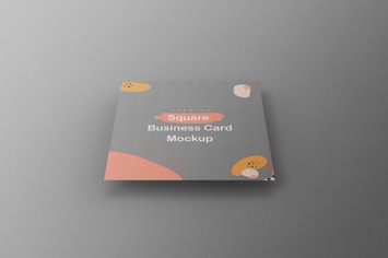 Square Business Card Mockup