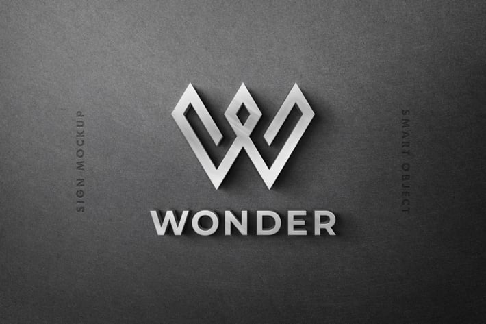 3D Sign: Logo Mockup Scene