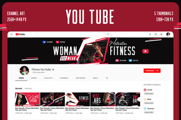 Fitness YouTube Covers + Thumbnails