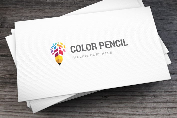 Color Pencil Logo Template