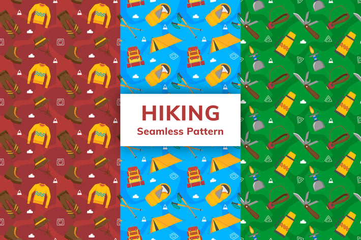 Hiking Seamless Pattern