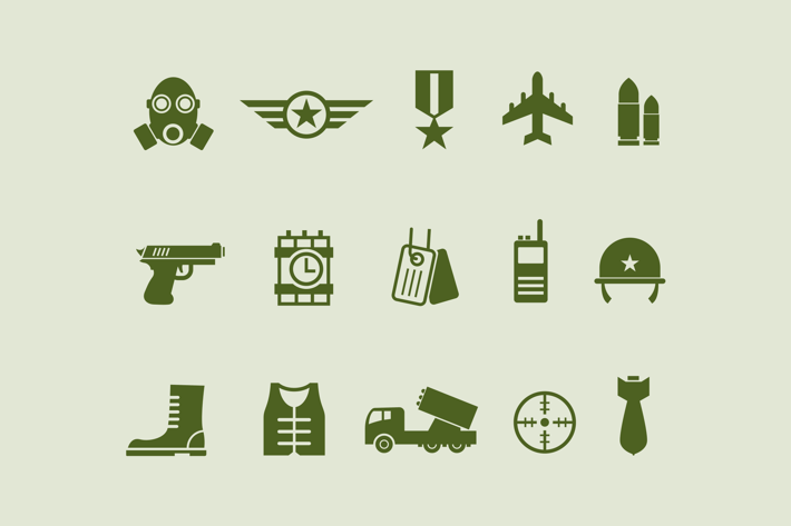15 Army and Military Icons
