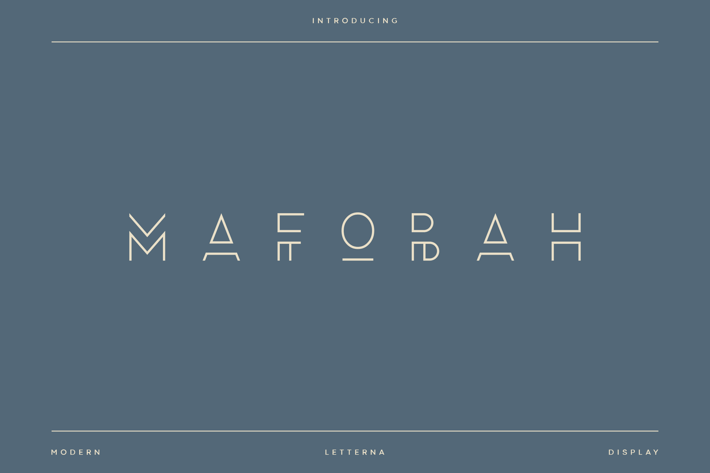 Mafobah - Modern Luxury Typeface