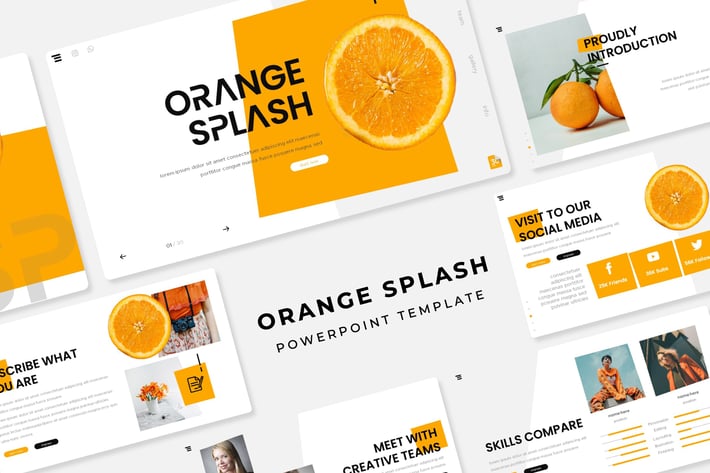 Orange Splash - PowerPoint Template