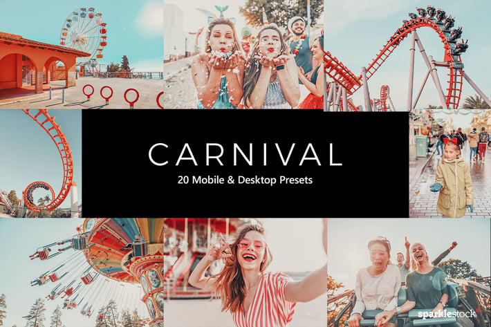 20 Carnival Lightroom Presets & LUTs