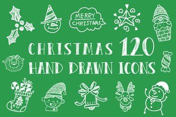  Christmas Hand Drawn Icons