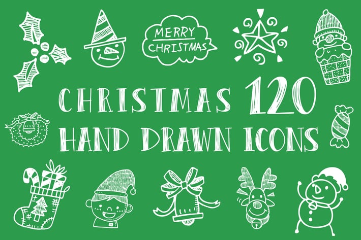  Christmas Hand Drawn Icons