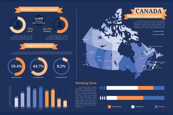 Canada Map - Geographic infographic templates