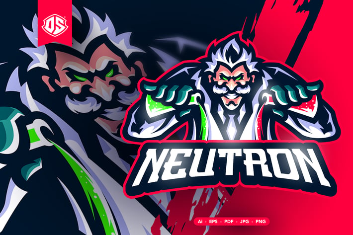 Scientist Esport Mascot Logo