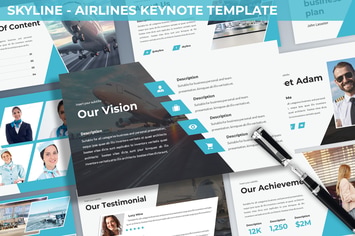 Skylines - Airlines Keynote Template