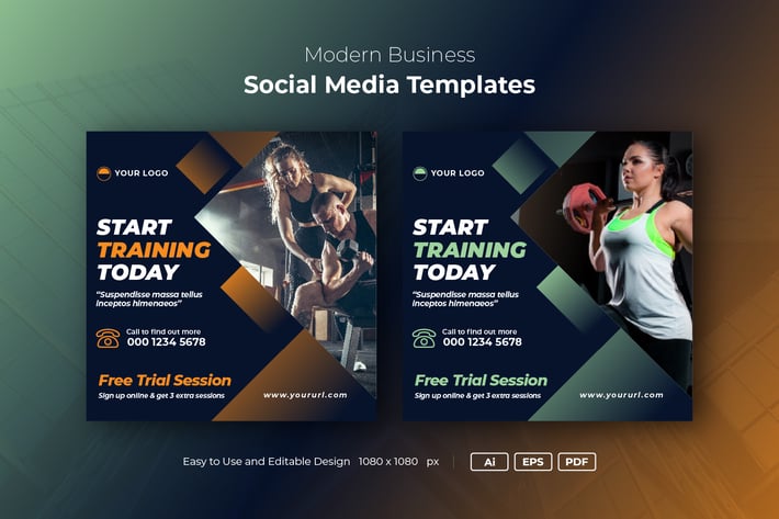 Gym and Fitness Instagram Post Banner