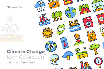 Climate Change Filled Icon