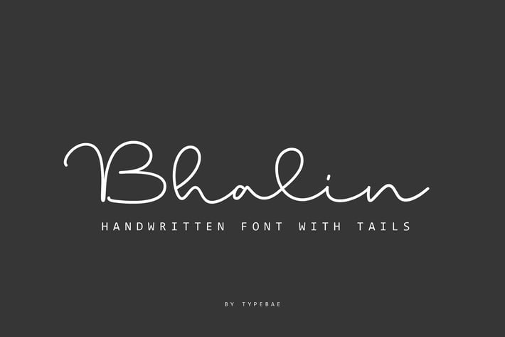 Bhalin - Monoline Handwritten Script Font