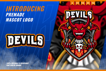 Red Devil - Mascot Esport Logo Template