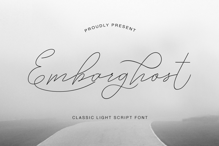 Embarghost - Classic Light Script Font