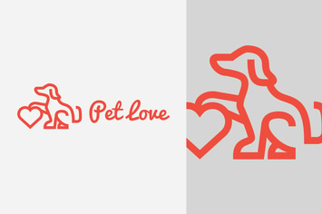 Pet Love - Dog Mascot Logo