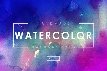 Handmade Watercolor Backgrounds Vol.14