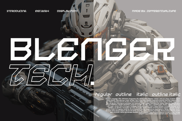 Blenger Tech - Futuristic Font