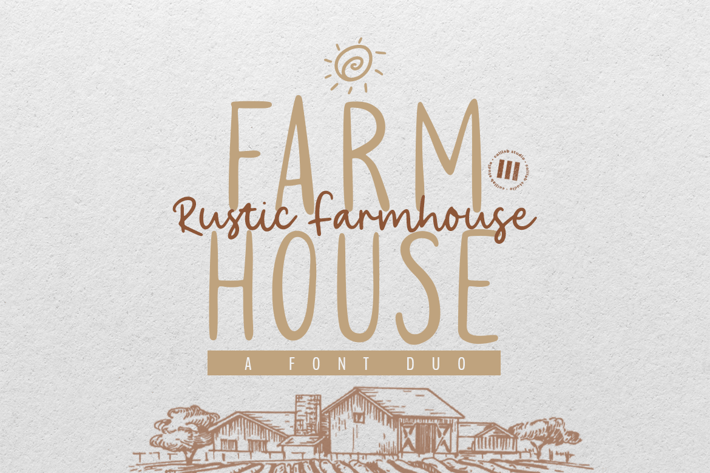 Rustic Farmhouse - An Aesthetic Font Duo