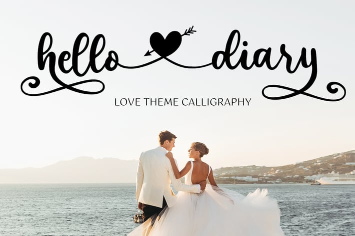 Hello Dairy - Wedding Font