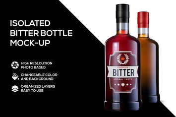 Bitter bottle mockup