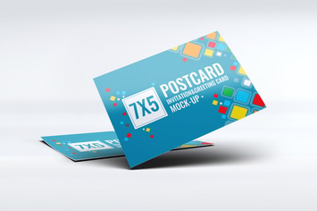 Postcard Invitation Greeting Card Mock-Up V3