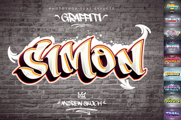 Graffiti Text Effects - 10 PSD - vol.1