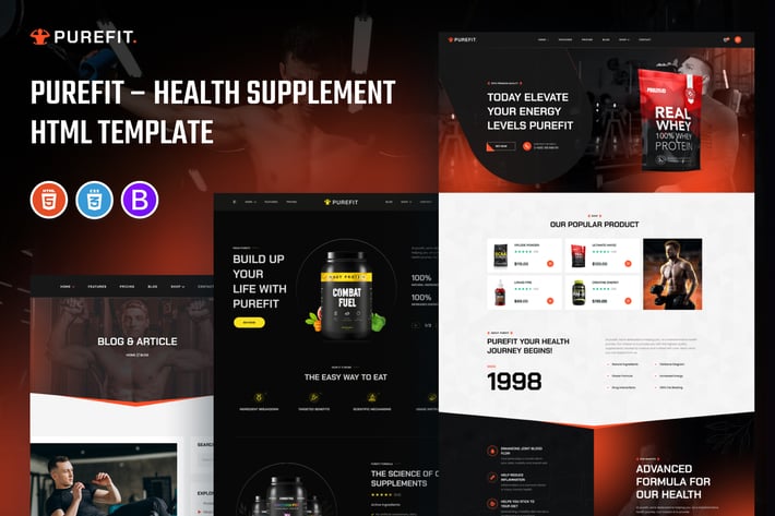 Purefit - Health Supplement Landing Page