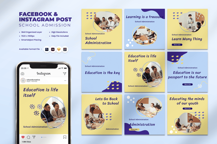 School Admission Instagram Post