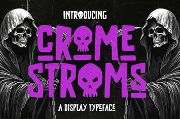 Crome Stroms Horror Display Typeface