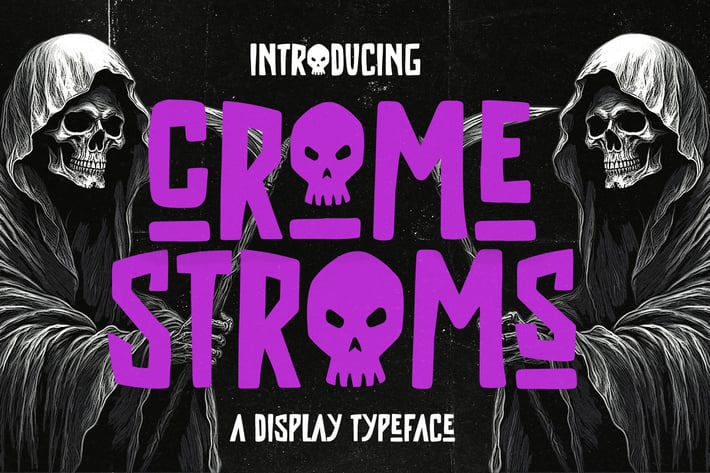 Crome Stroms Horror Display Typeface