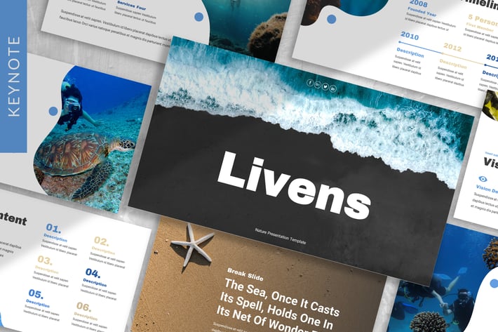 LIvens - Beach Resort Keynote Template