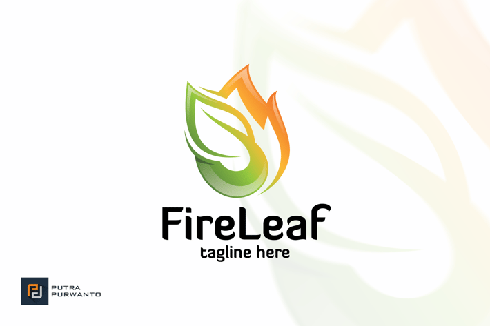 Fire Leaf - Logo Template