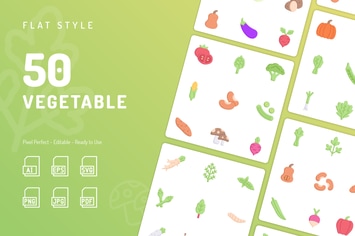 Vegetable Flat Icons