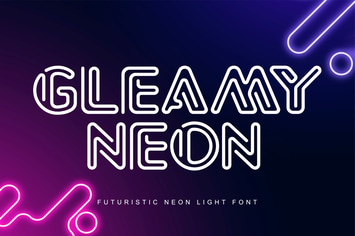 Gleamy Neon - Futuristic Neon Light font