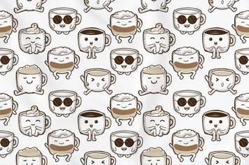 Cute Coffee Seamless Pattern 